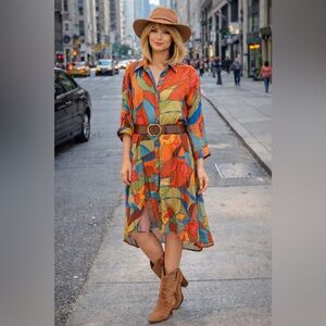 Easel Multicolor Floral Dress